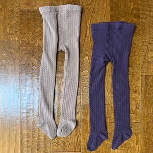 Toddler Girls Chung (Amazon) Cotton Cable Knit Tights 3-4 T / 95 cm - Dusty Pink